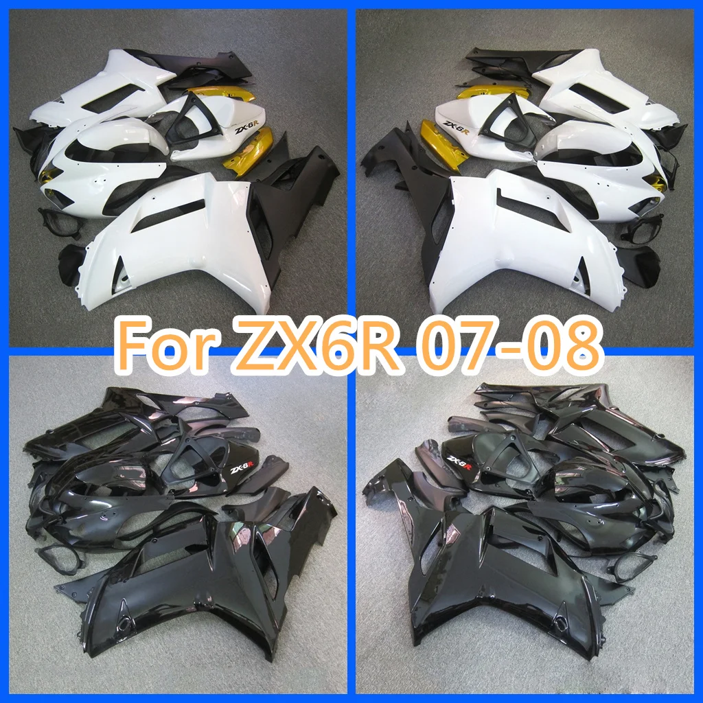 

Body for Kawasaki ZX6R 07 08 ZX-6R 2007 2008 ZX 6R Fairing Kit Sportbike Body Rebuild Street Bike Bodywork Parts Free Custom