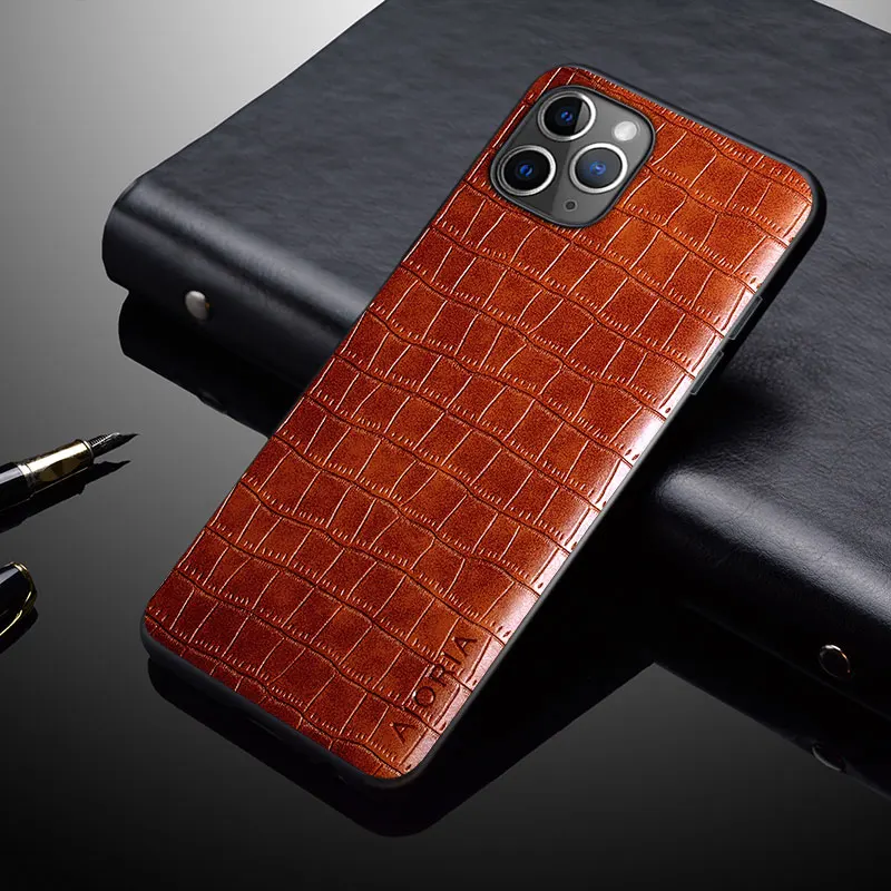 Luxury Crocodile Leather Case For iPhone 15 14 11 12 13 mini Pro SE XR XS Max X 8 Plus Back Cover for iphone 12 13 pro case