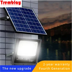 300W 200W 100W LED Solar Light Outdoor Waterproof IP67 Garden Path Landscape Spotlight Wall Lamp LED Solars Light Projector Lamp