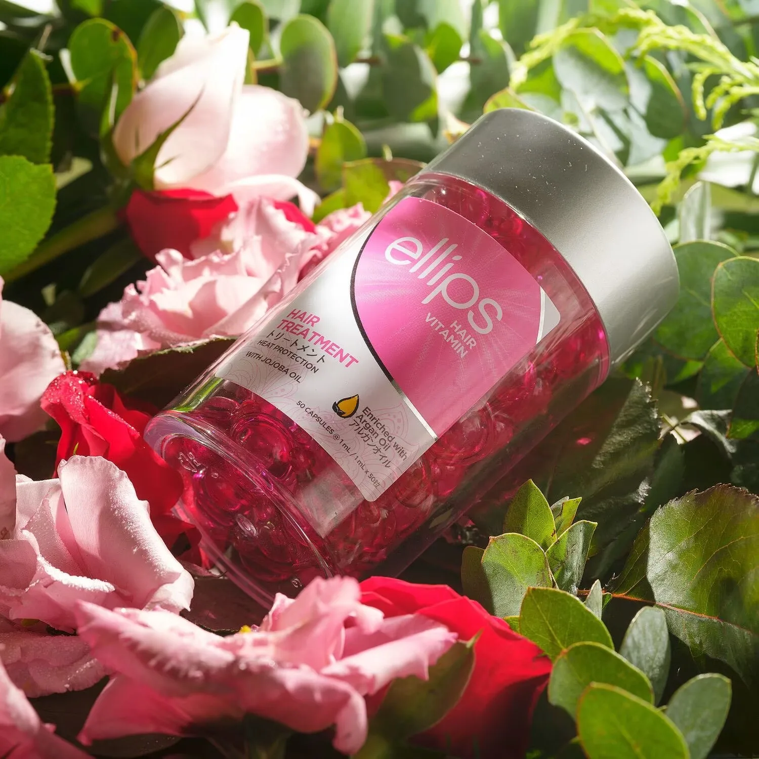 Ellips Hair Keratin Complex Vitamin Capsules 50pcs, Repairing Argan Oil For Dyed & Heat-Damaged Hair, Bali Indonesia