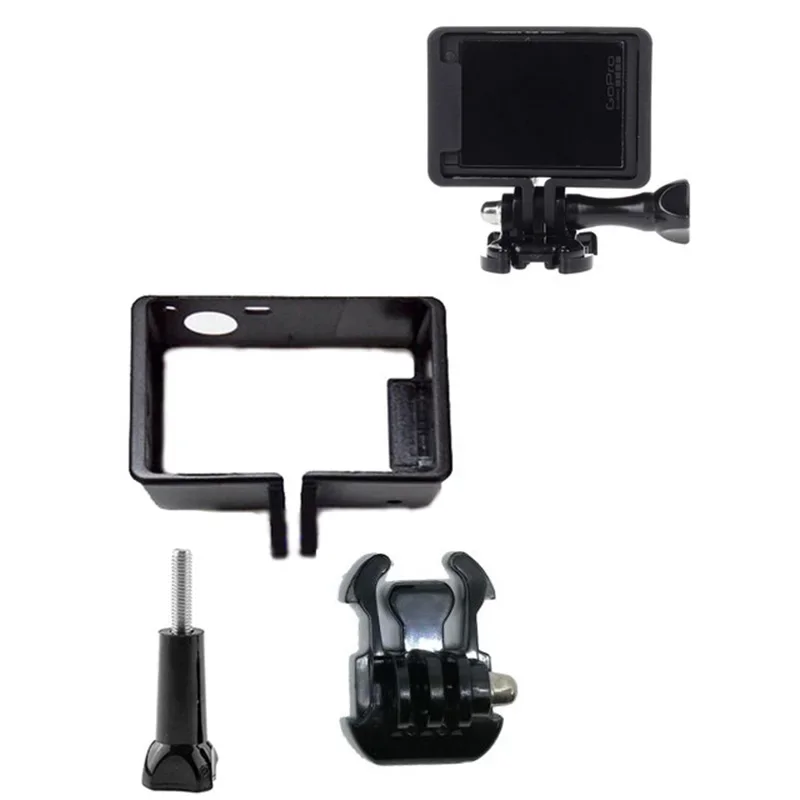 Protective Standard Frame for Go Pro Accessories Housing Case Border + Tripod Adapter Mount + Screw for GoPro Hero 4 3 3+