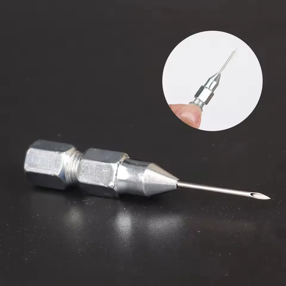 Car Grease Gun Needle Nose Nozzle Adaptor Lubricant Tip Oil Pump Syringe Repair Tool Accessory for Automotive Maintenance