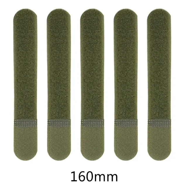 5 Stück Taktische Nylon-Gurte Kabelbinder Gurtband-Organizer mit Klettverschluss zum Fixieren und Bündeln von Kabeln, Wiederverwendbarer Rucksack-Verschluss – Detail 9