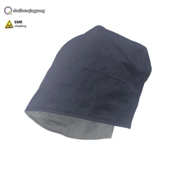 Genuine Electromagnetic radiation protective double-layer metal fiber cap Computer room EMF shielding double-sided wearable cap