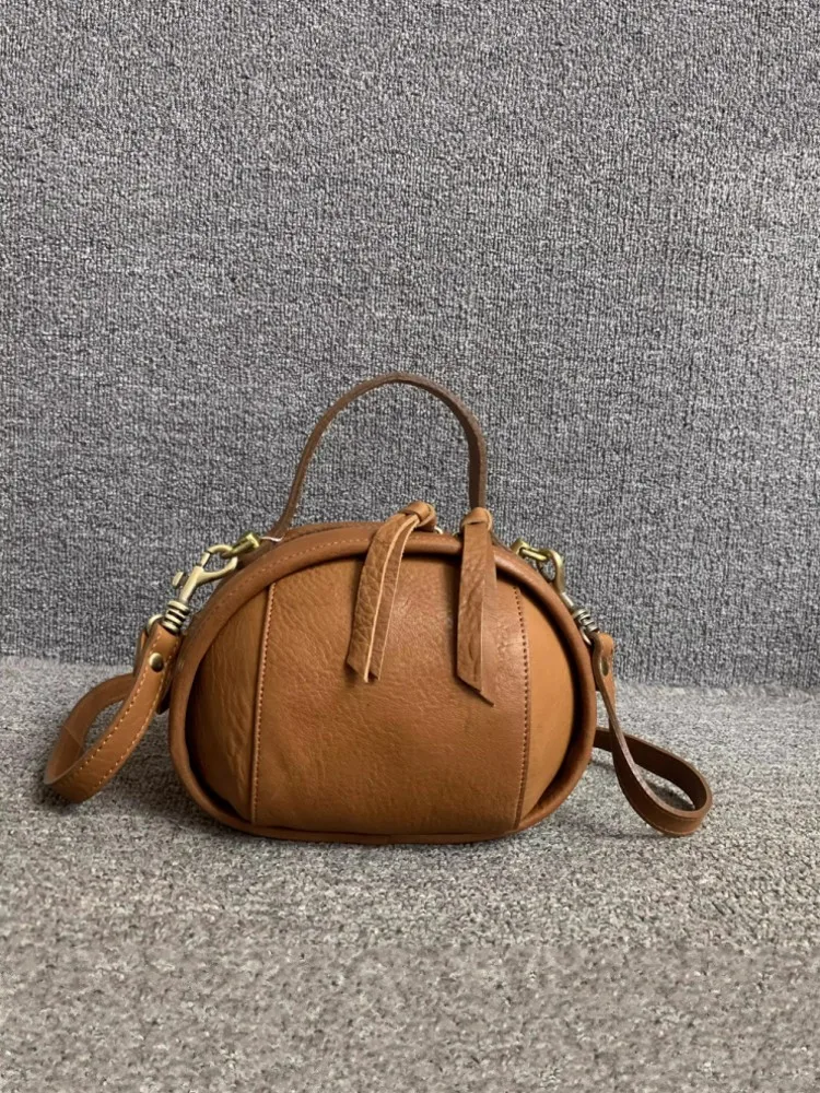 Vintage Women Designer Fashion Versatile Box Bag Genuine Leather Single Shoulder Casual Tote Handbag Ladies Office Crossbody Bag