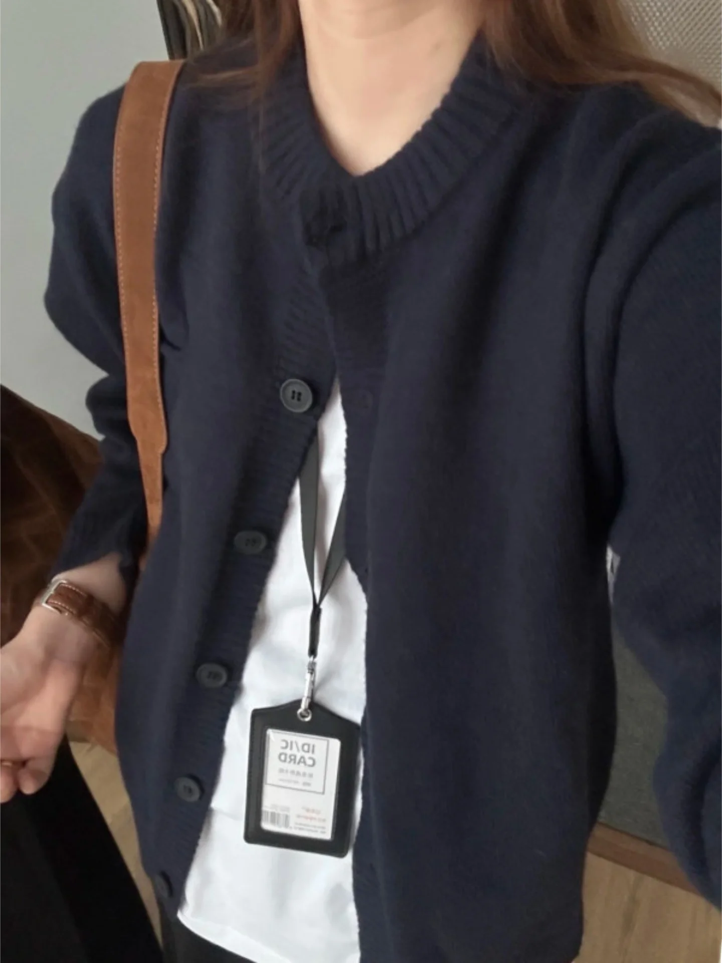 

Retro American Sle Open Cardigan Sweater Men's Winter Lazy Sle Knitted Outerwear College Sle Casual Top k Blue