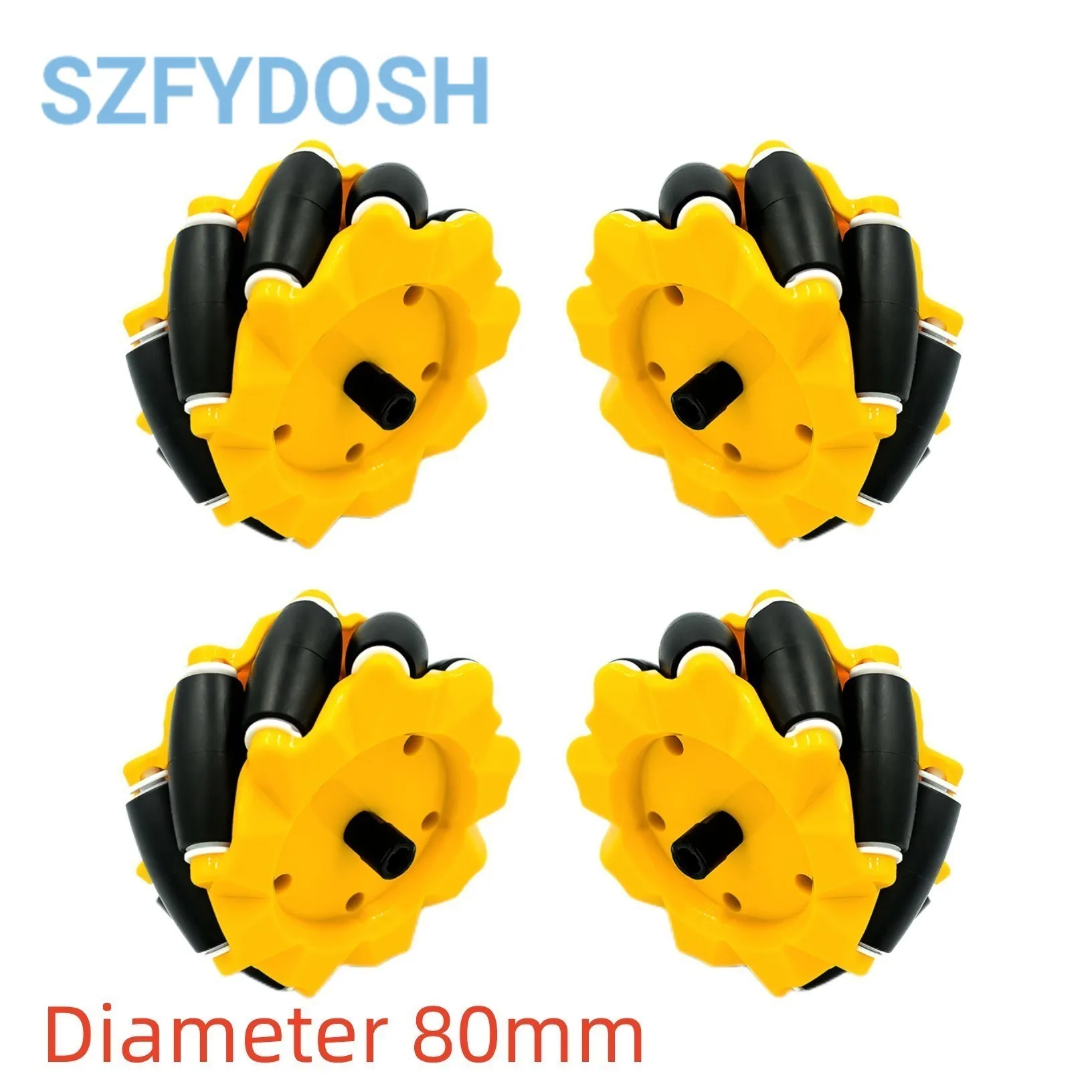 4pcs/lot 48mm 60mm 80mm 97mm High Hardness Plastic Mecanum Wheel Omni-Directional for TT Motor Smart Robot Car with 6mm hubs