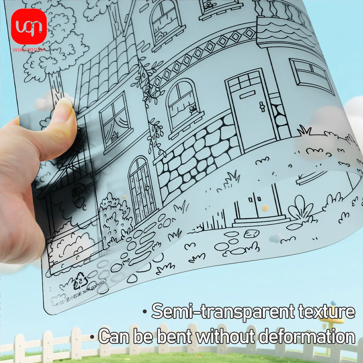 WQN-1PC シンプルでスタイリッシュな描画マット、都会生活に、日常の絵画に芸術的な落書きに、学校の文房具