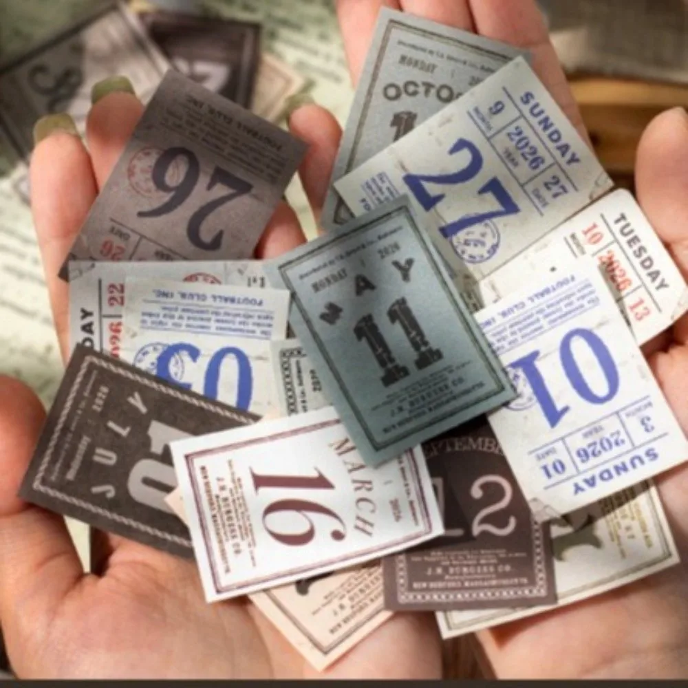 

Ретро-минималистичный мини-календарь-блокнот с отрывными листами, ежедневник, бумажный настольный календарь для офисных принадлежностей