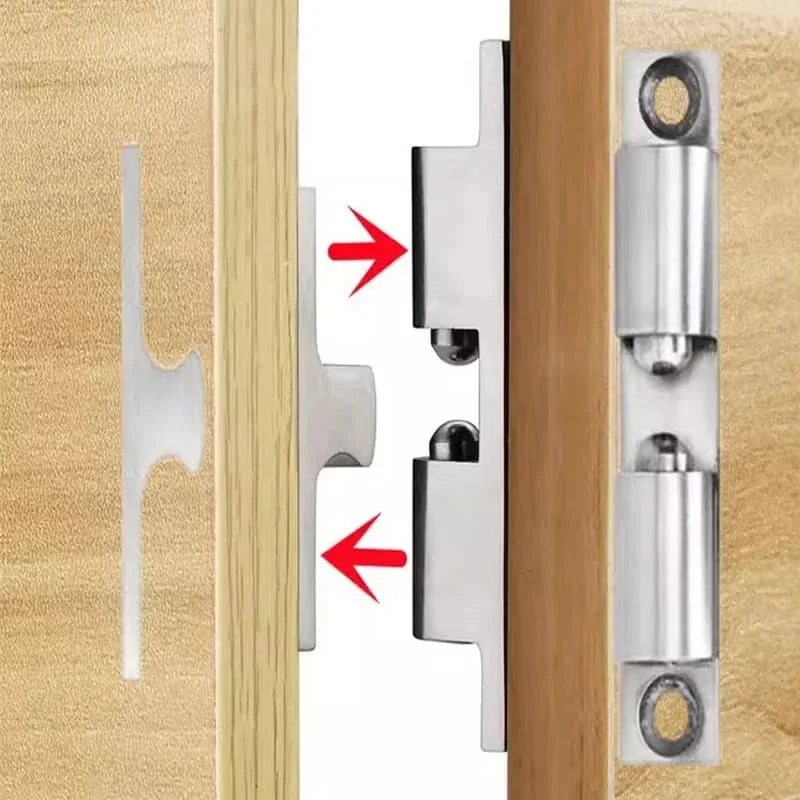 1Pcs Brass Double Roller Spring Ball Catch Latch Adjustable Tension For Cabinet Closet Cupboard Wardrobe Furniture Door Hardware
