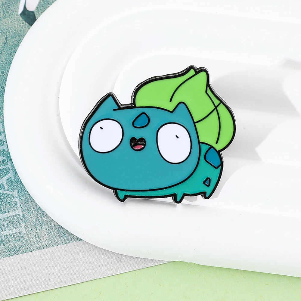 Anime Pokemon Enamel Pin Brooch Pikachu Bulbasaur Psyduck Squirtle Cute Animal Badge Gift Toy Jewelry for Kid Denim Clothes Bag view 4