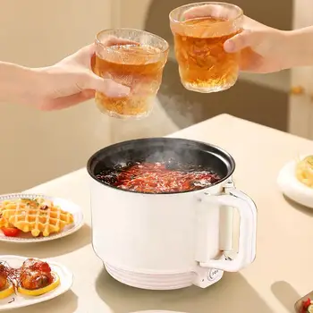 휴대용 인스턴트 국수 냄비 접이식 손잡이 전기 끓이는 냄비, 학생 기숙사 논스틱 쿠커, 미니 소형 전기 냄비 