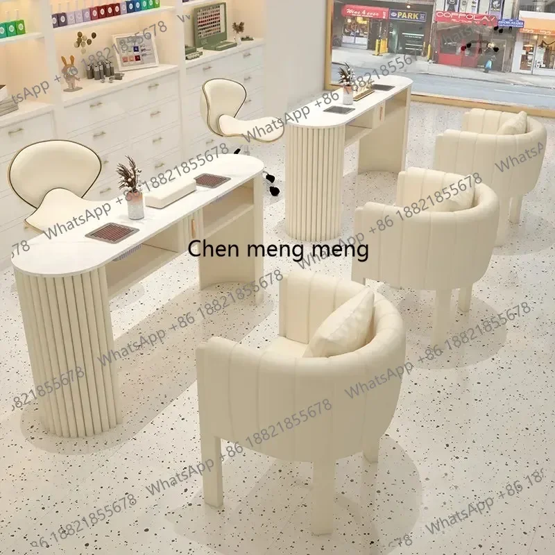 

F150 Nordic Minimalist Style Nail Tables Luxury Elegant Nail Table Manicure Storage Nageltisch Mit Absaugung Salon Furniture