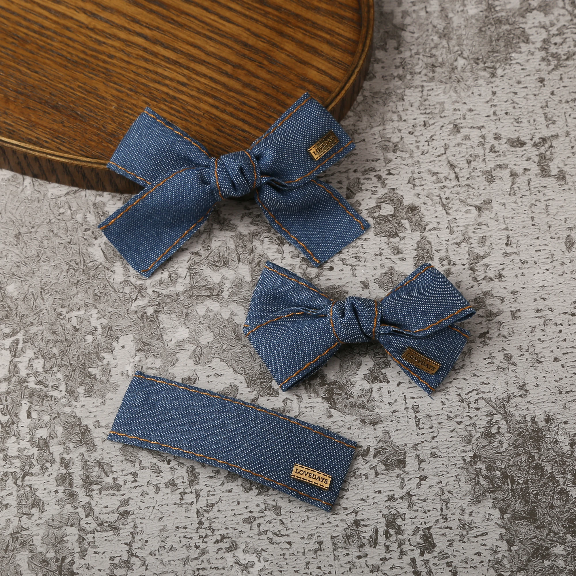 Denim Hair Clip Hairpins French Barrettes Clip Cool Girls Korean Handcraft Fashion Style Hair Accessories for Girls