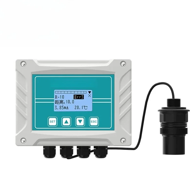 Split ultrasonic level gauge digital display 4-20ma fire pool tank level gauge level sensor