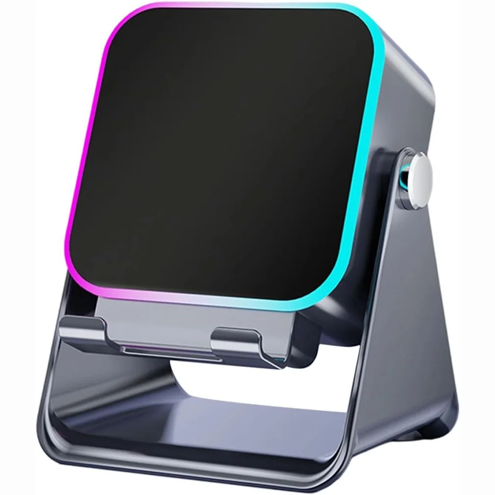 

Foldable Phone Holder Stand Wireless Bluetooth Induction Speaker Stereo Sound Bracket Speakers For Home Office Travel Wholesale