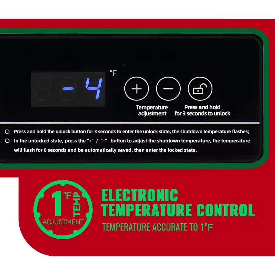 صندوق فريزر عميق بطول 3.5 قدم مكعب مع لوحة عرض درجة الحرارة وسلة قابلة للإزالة للمساحات المدمجة: مثالية للشقق