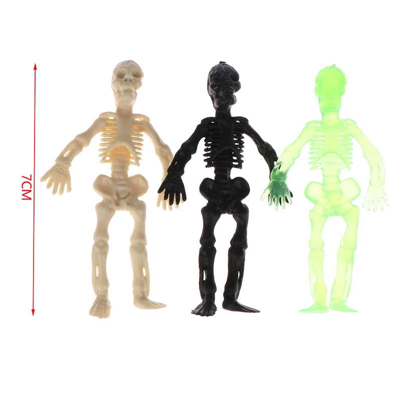 Mini Skull Doll Human Skeleton Halloween Decorations Skeleton Zombie Toy Non-toxic Halloween Decor Horror Themed Party Ornament