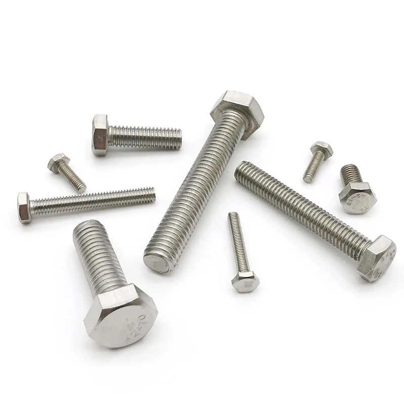 4 Pcs M3 M4 M5 M6 M8 M10 M12*20 A4-70 316 Stainless Steel Marine Grade Outer External Hex Hexagon Head Cap Bolt Screw