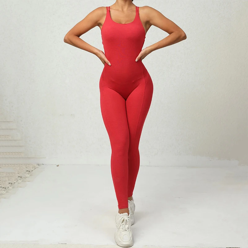 Hearuisavy-Conjunto de gimnasio de una pieza para mujer, ropa de entrenamiento, Sexy, deportiva, Bodycon, monos de Fitness