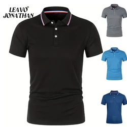 Summer Men Office Business Polo Shirt Spring Pure Solid Casual Short Sleeve Golf Shirt 2024 Breathable Unisex Shirt Dropshipping