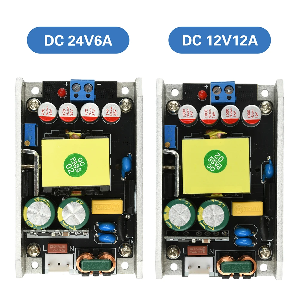 

GaN Small Size Switching Power Supply Board AC 170-265V to DC 24V6A 12V12A 150W High Power Module