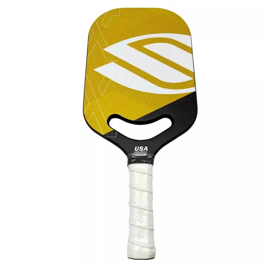 

Pro Pickleball Tournament Grade Paddle Thermoformed Unibody Edgeless Highly Elastic Carbon Fiber Shock-Absorbing Non-Slip USAPA