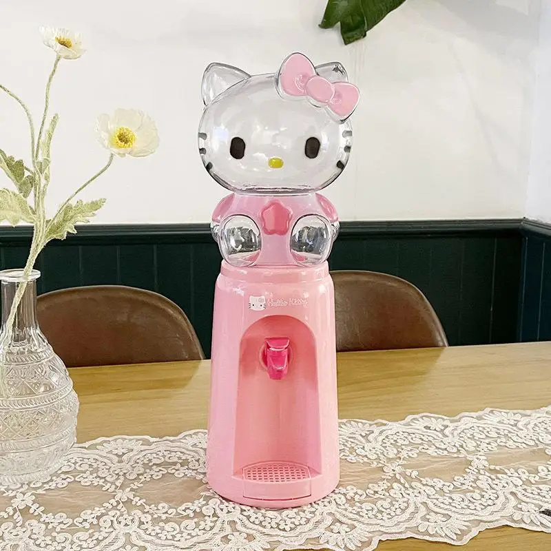 Sanrios Hellokittys 2000 Ml Mini Water Dispenser Anime Home Drinking Bucket Cute Normal Temperature Watercooler Anime Girl Gift