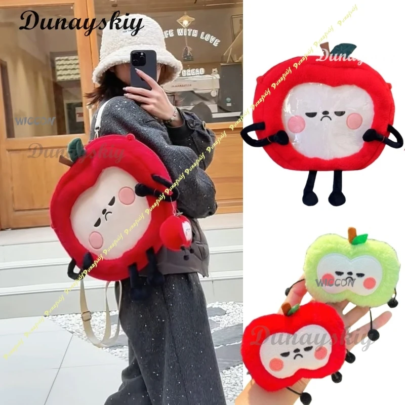 Game Love and Deepspace Caleb Cosplay Clothing Bag Plush Red Apple Pendant Bag Decoration Accessories Christmas Gifts