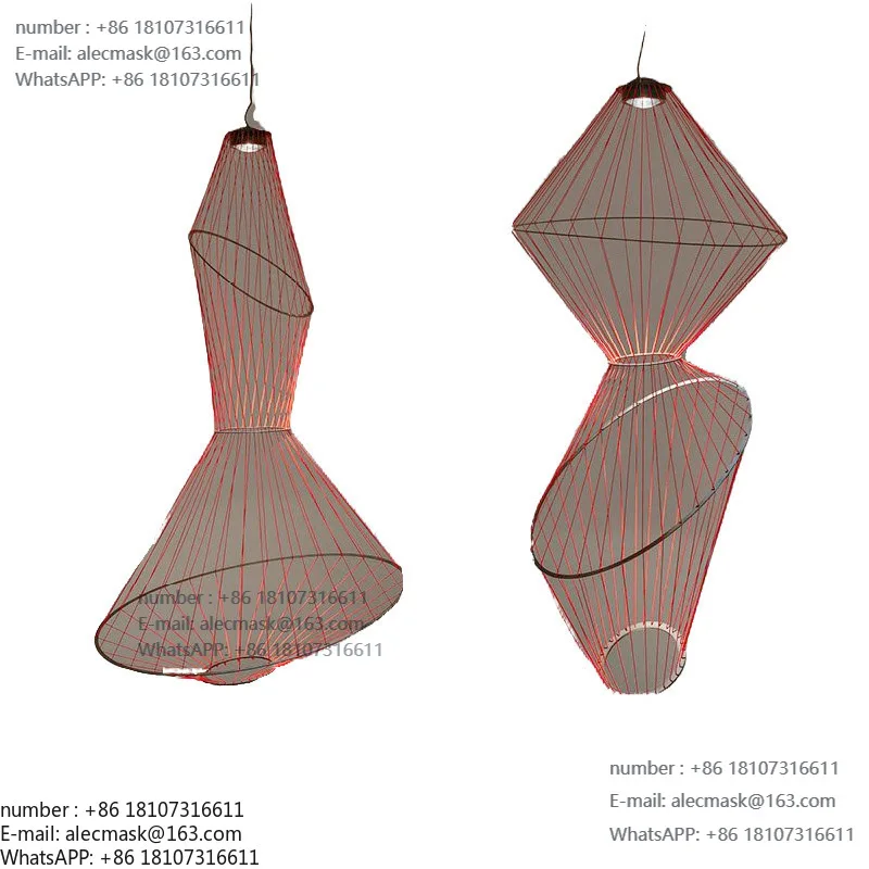 

Metal grid chandelier Nordic modern simple model house villa living room coffee restaurant chandelier