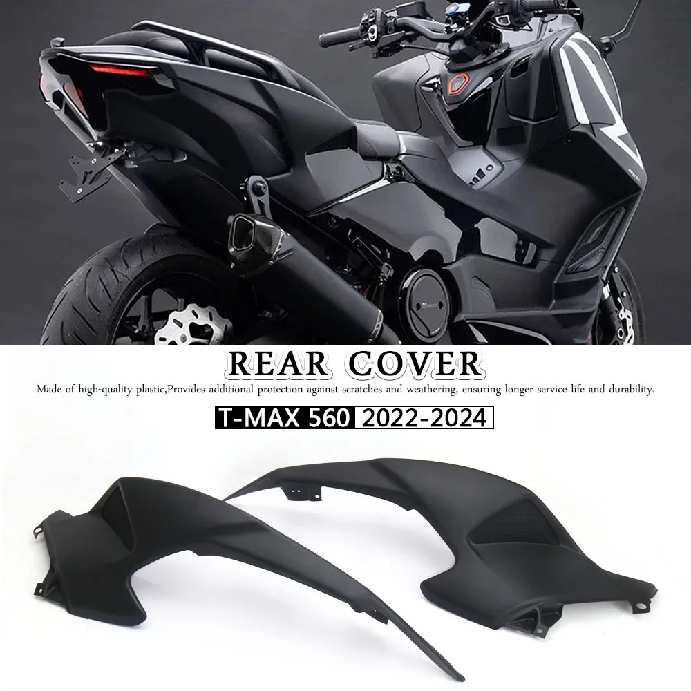 

2022 2023 2024 Motorcycle Rear Side Cover Breathable Decorative Protector Panel Kit Black For YAMAHA T-MAX 560 T-MAX560 TMAX560