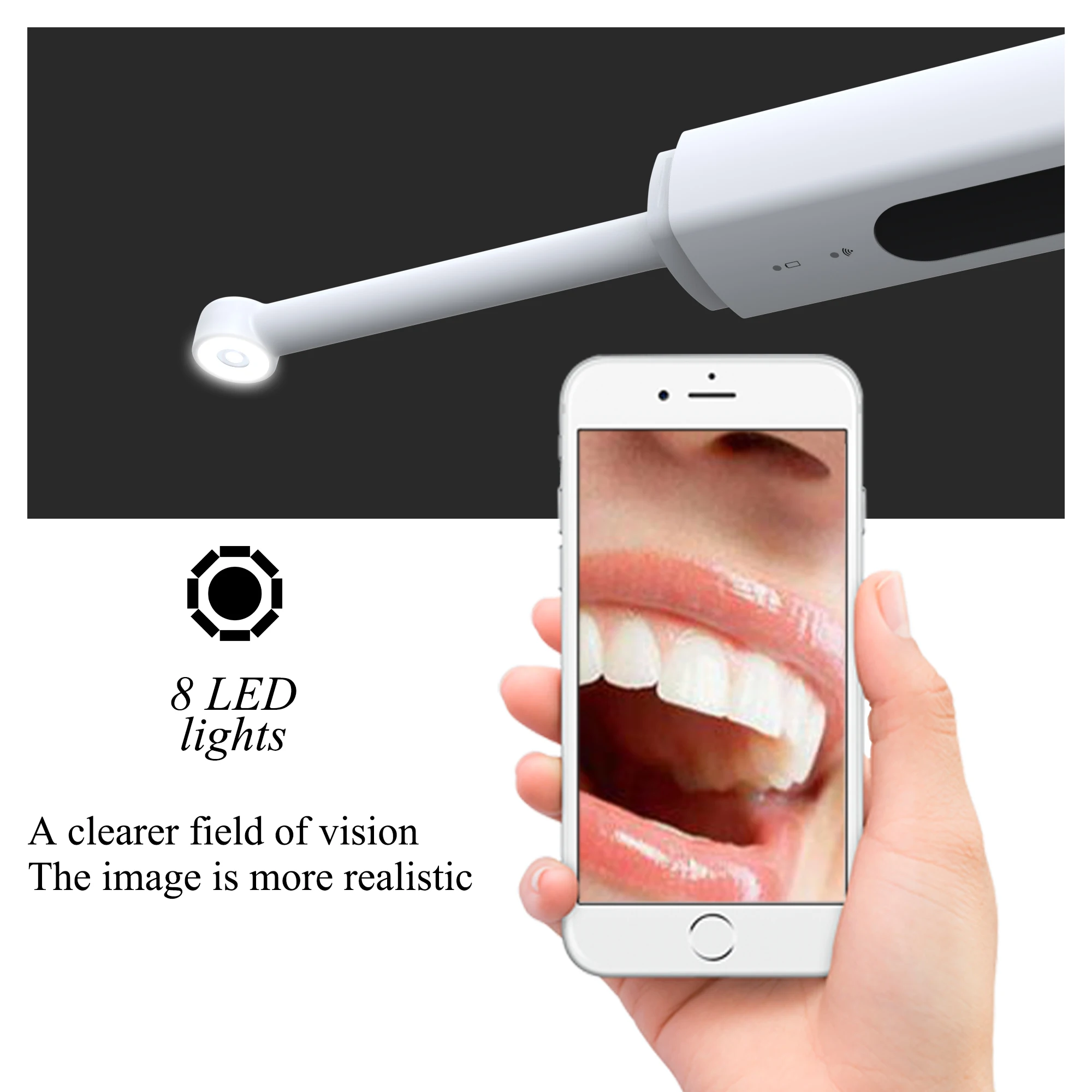 VV-cámara Intraoral Dental, endoscopio de inspección Dental, 3MP, HD, Wifi, inalámbrico, impermeable, IP56, para teléfono IOS y Android