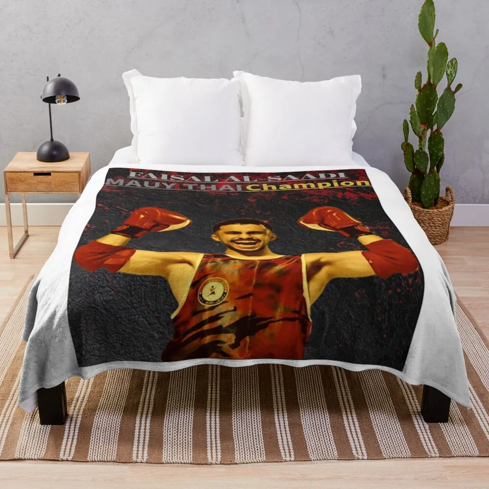 

MAUY THAI CHAMPION Throw Blanket Beautifuls Flannel Fabric Blankets