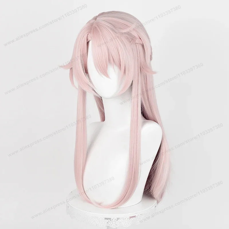 شعر مستعار اصطناعي من Jiao Qiu للنساء ، شعر مستعار مقاوم للحرارة ، شعر متدرج وردي ، قضيب نجوم هونكاي ، شعر مستعار طويل من الأنيمي ، 68-