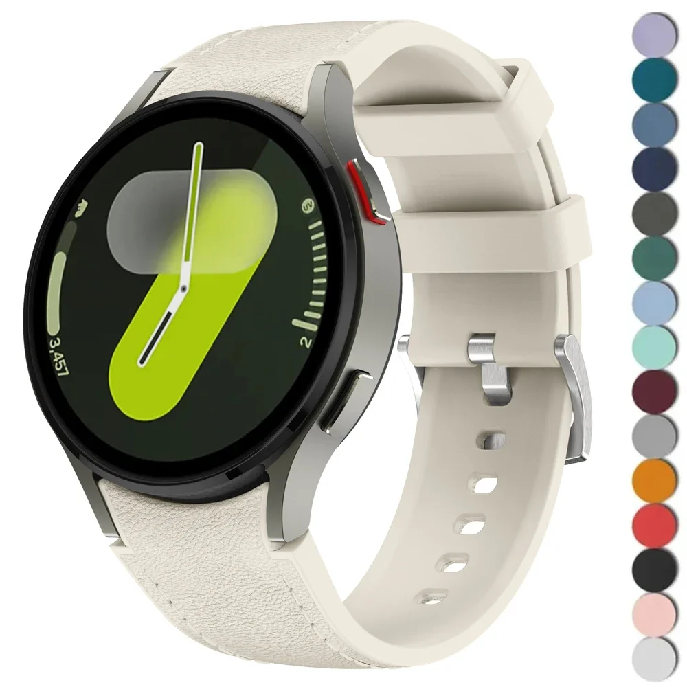 

Браслет для Samsung Galaxy Watch 7 6 5 4 FE 40 мм 44 мм Спортивный ремешок 5Pro 45 мм Ремешок 6 Classic 43 мм 47 мм Без зазоров Силиконовый ремешок для часов