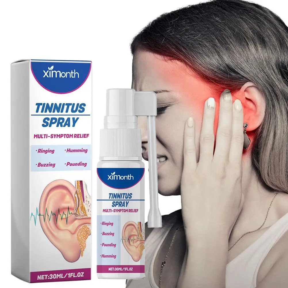 Tinnitus Relief Spray Ear Itch Pain Swelling Relief Treatment Ringing Buzzing Improve Listening Prevent Hearing Loss Health Care