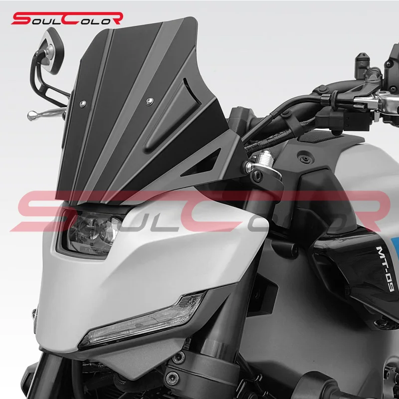 دراجة نارية سوداء الزجاج الأمامي ماتيل الرياضة الزجاج الأمامي قناع يناسب MT-09 2024 2025 mt09 SP Y-AMT 24-25 MT09 y-amt GEN4
