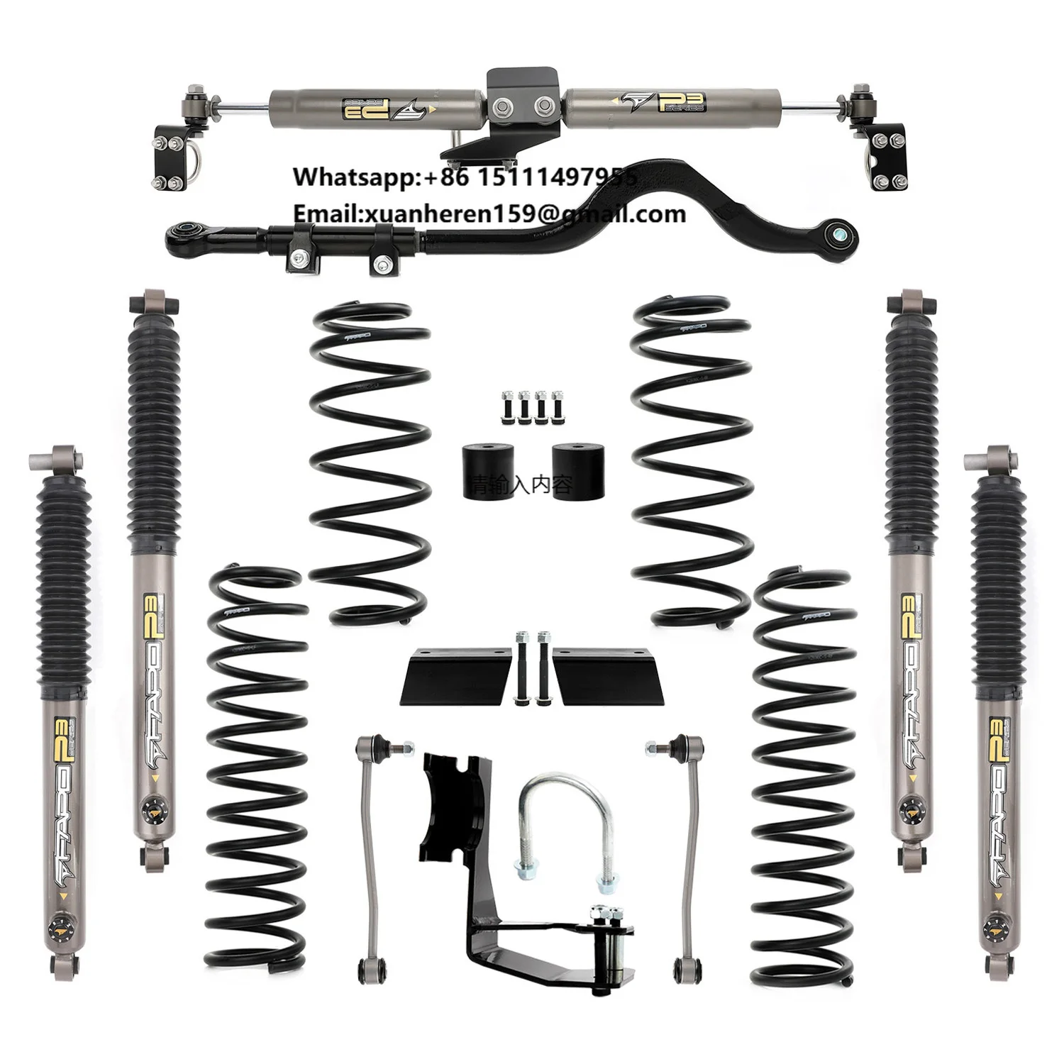 

Комплект амортизаторов FAPO TY362601 для Jeep Wrangler JL 2018-2021, лифт-комплект 2.5 дюйма, горячая продажа, запчасти для подвески автомобиля