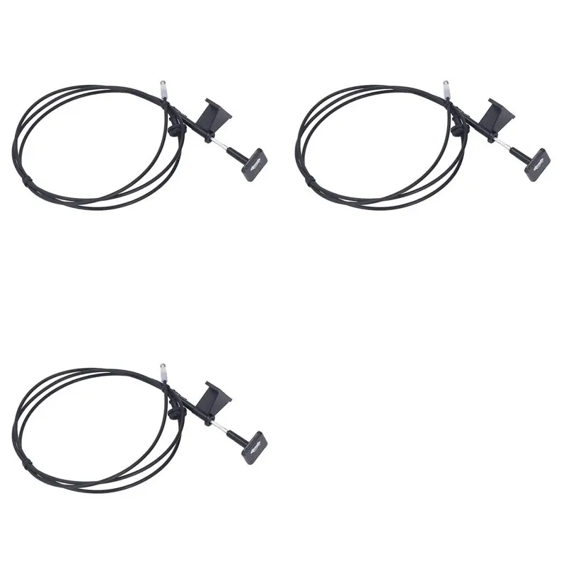 3X Hood Bonnet Release Cable With Pull Handle 74130SNAA01 Replacement For Honda Civic 2006 ‑ 2011