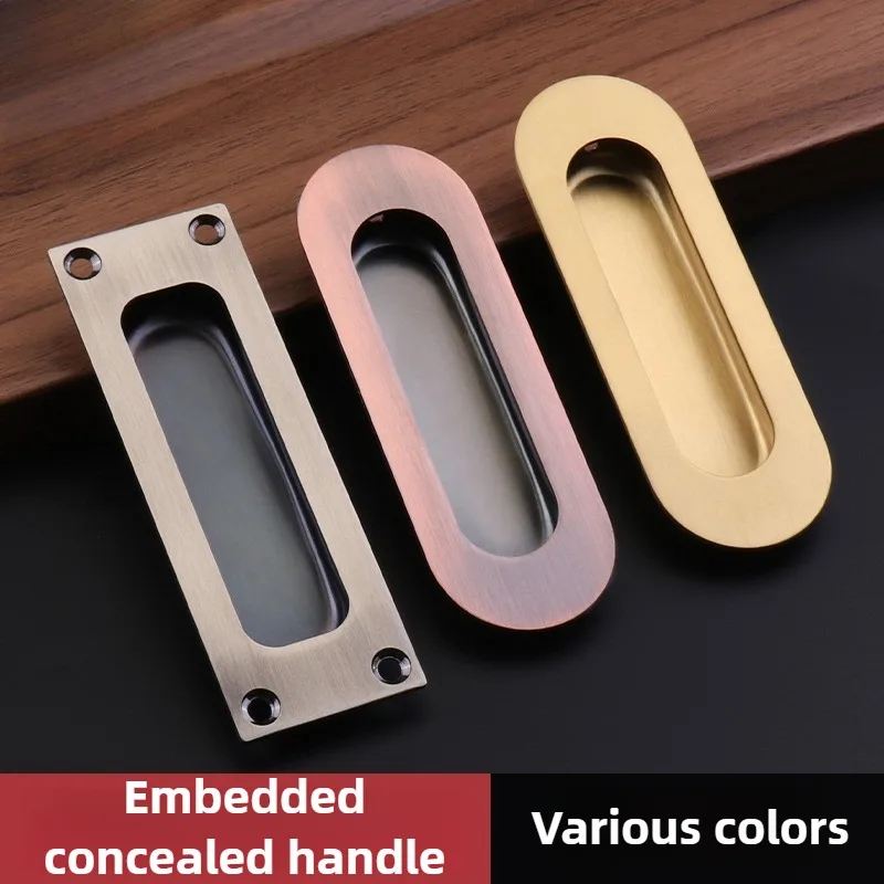 Concealed Pull Handle Sliding Door Inline Concealed Invisible Cabinet Door Drawer Fastener Embedded Door Handle Stainless Steel