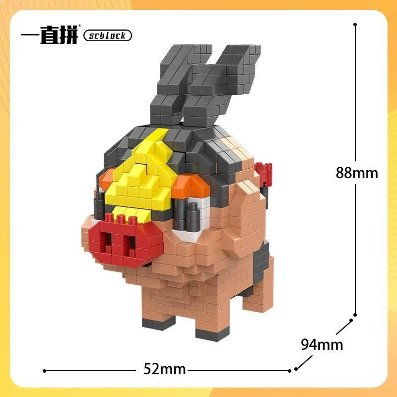 Pokemon Bausteine Kleine Cartoon Mini Block Pikachu Charizard Eevee Mewtwo Anime Montieren Action Modell Puppen Jungen Spielzeug – Detail 6