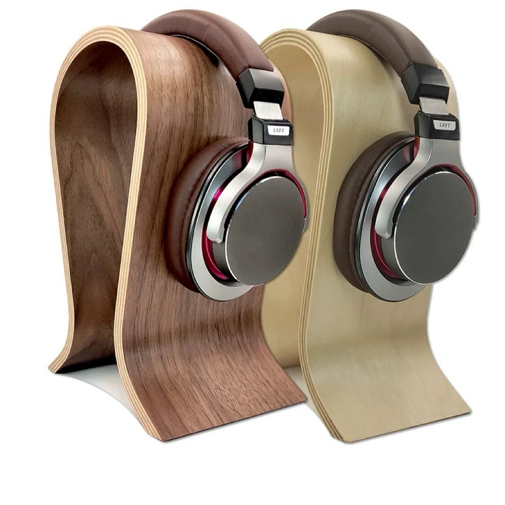 Headphone holder creative headphone rack solid wood headphone display rack