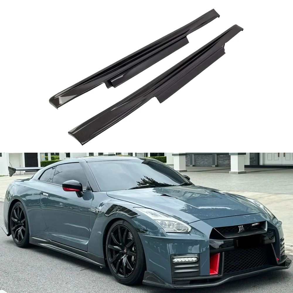 

Новые карбоновые боковые юбки N Style для Nissan GT-R R35 2008-2016, с высокой полированной поверхностью, простая установка на винтах