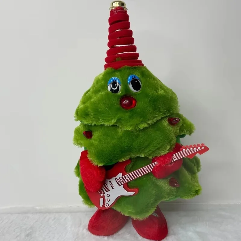 Saxofone elétrico árvore de natal, brinquedo de pelúcia, guitarra, canta, ilumina, danças, presente para crianças, novo, 2022