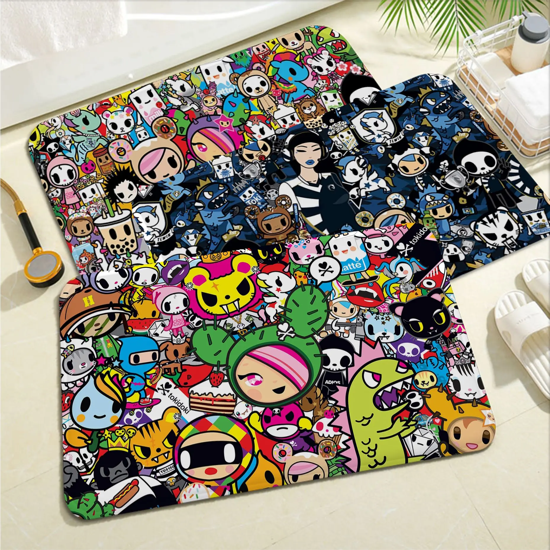 Japan Tokidoki Door Mat INS Style Soft Bedroom Floor House Laundry Room Mat Anti-skid Doormat Area Rug