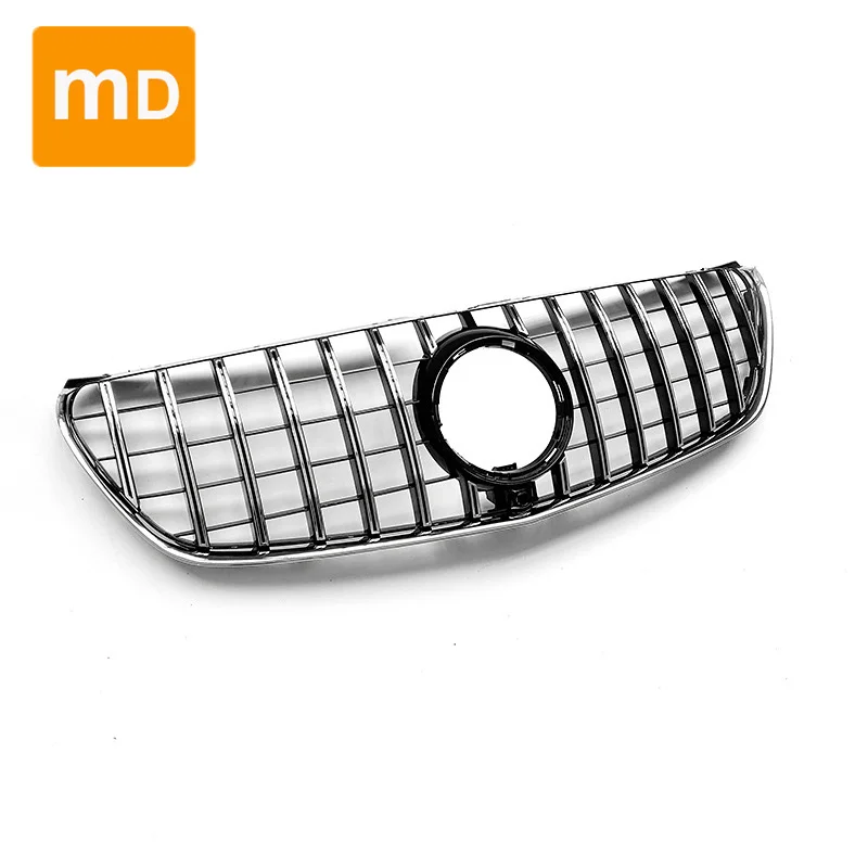 Black Radiator Grilles For Mercedes Benz  V Class V250/V260 W447 W448 2016-2020 Front Double Kidney  Hood Gloss Black