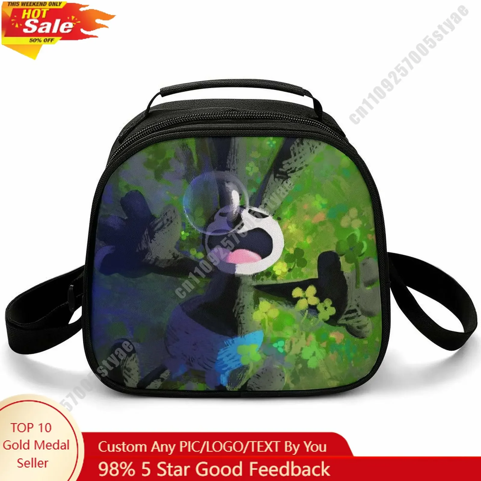 

Oswald Lunch Bag Disney Animal Patterns Bento Bag Customizable Name Photo Logo Lunchbox Essential Picnic Bag