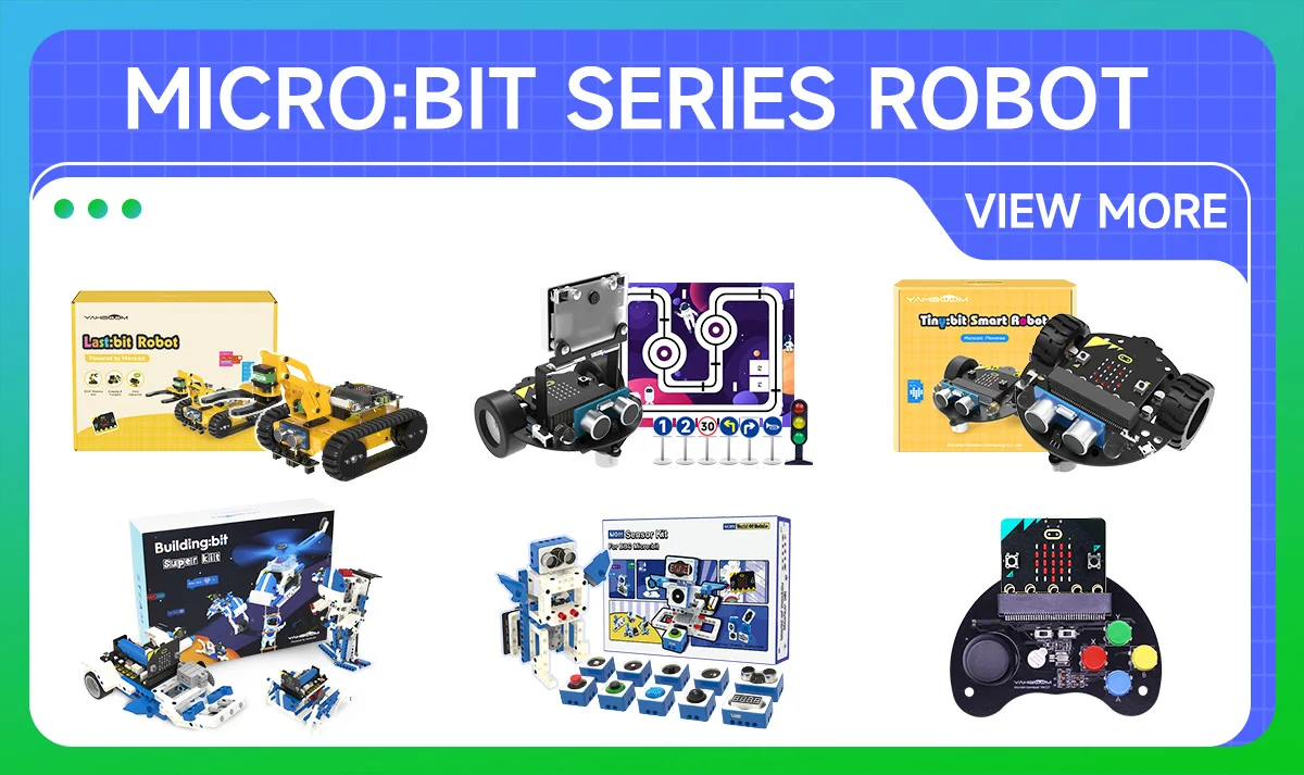 Yahboom Smart Robot Car Kit for BBC Micro:bit STEM Science Kits Coding Robots Microbit Car Handle Support MakeCode Programming