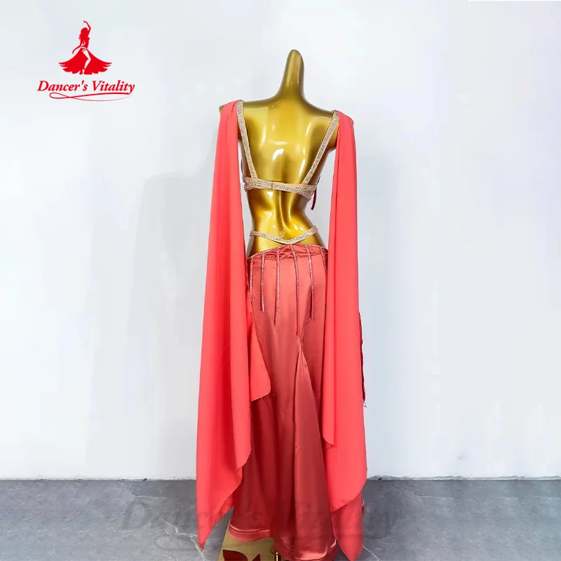 Robe de danse de luxe personnalisée avec biscuits pour femmes, robe de performance professionnelle, fleur exquise, vêtements pour le ventre, financièrement