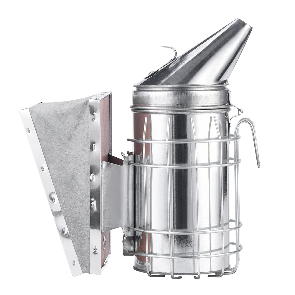 Professional iron beehive smoker, with built-in heating plate, durable and easy to operate, essential tool for beekeeping